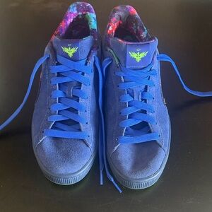 Puma Blue Suede Sneakers with Multicolor Accents Lamelo Ball 1st Edition